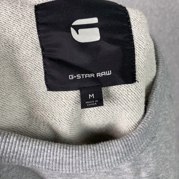 G Star Raw Mens M Grey Heather Doax Crewneck Sweatshirt - Picture 5 of 6